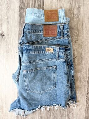 PAIGE & Levi’s Bundle Blue Denim Jean Shorts